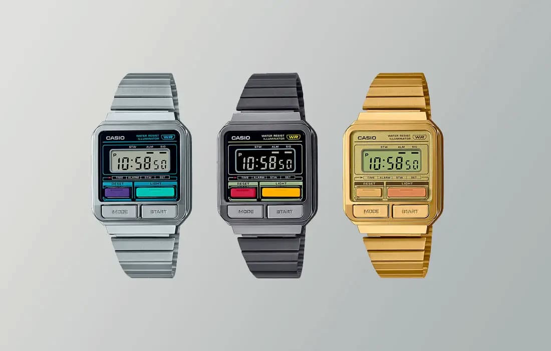 casio a120 серебро, черные, золото